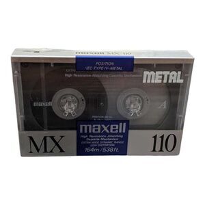 Maxell MX 110 Metal Position Type IV Japan Blank‎ Tape Audio Recording Sealed